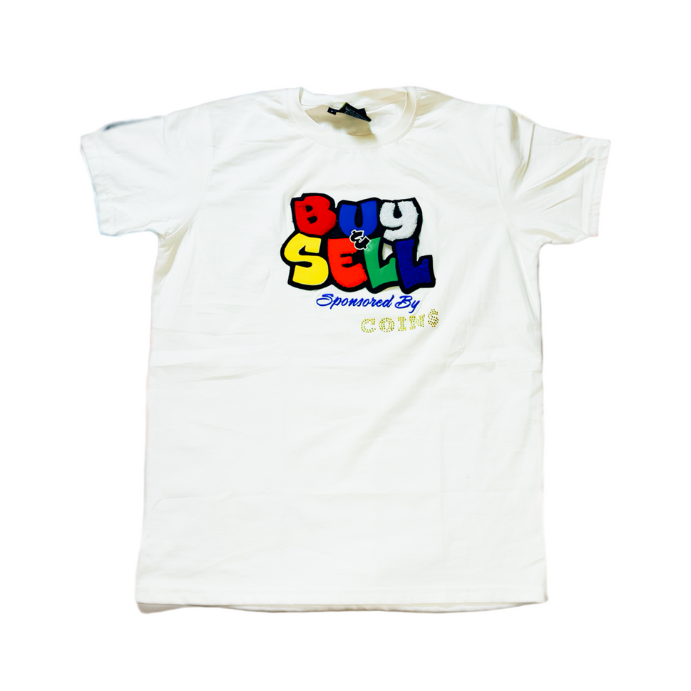 C.O.I.N.$ BUY & SELL ACID WASHED PIMA COTTON T-SHIRT