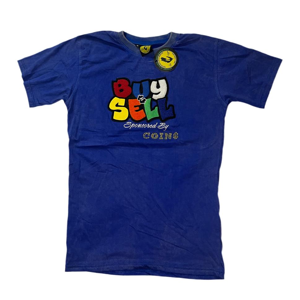 C.O.I.N.$ BUY & SELL ACID WASHED PIMA COTTON T-SHIRT