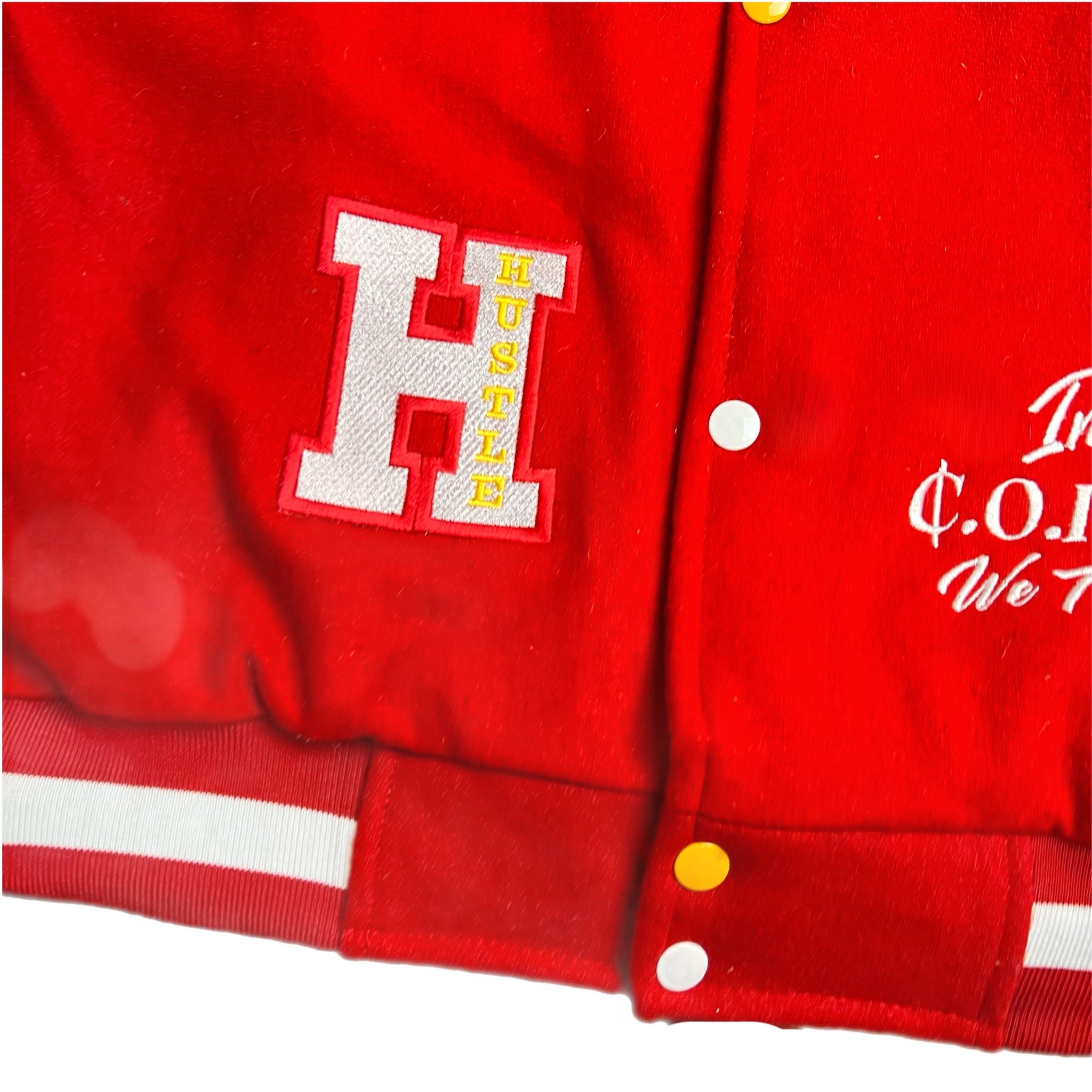 C.O.I.N.$ Treasury Dept Wool Body Genuine Leather Sleeves Varsity Jackets