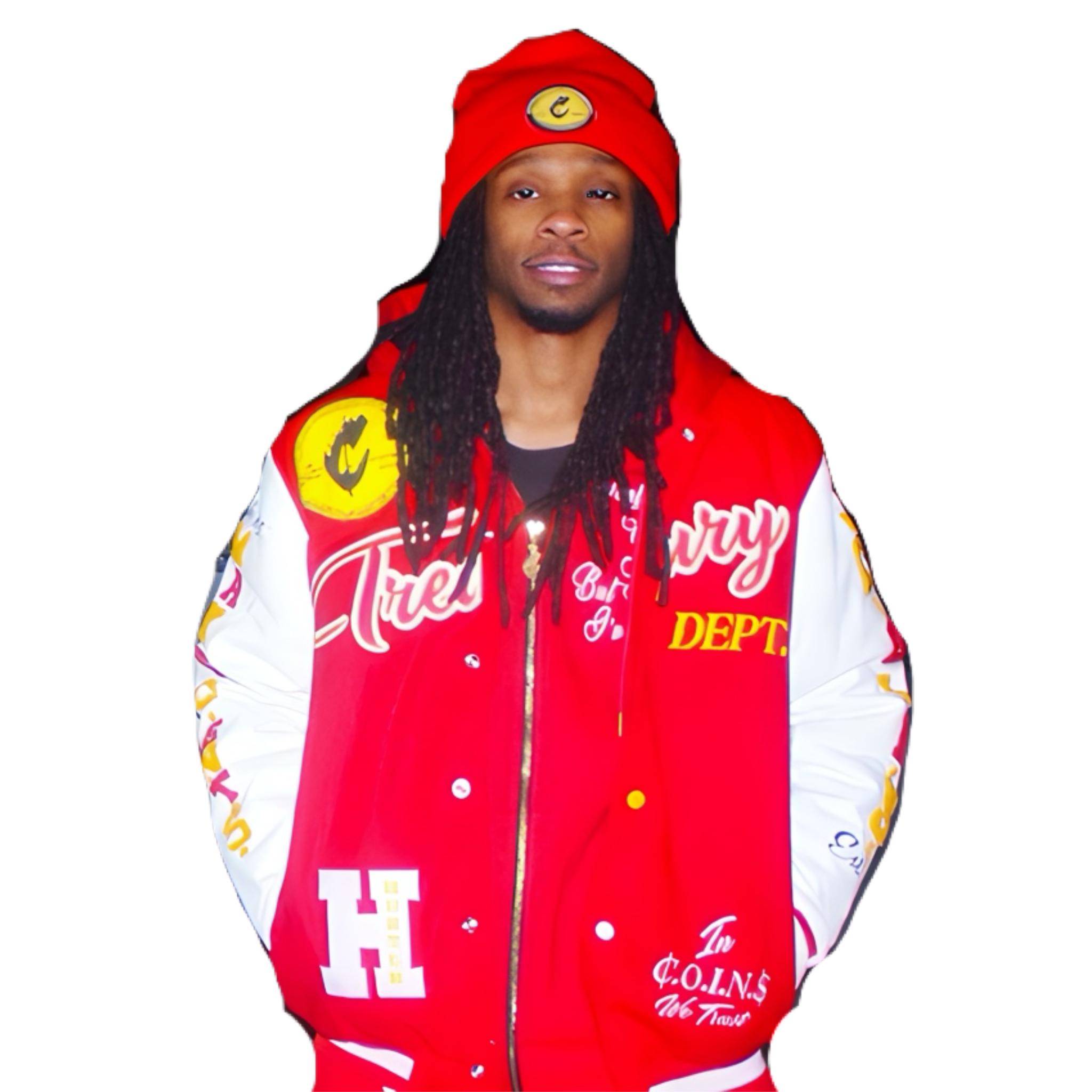 Varsity /letterman jackets/ red