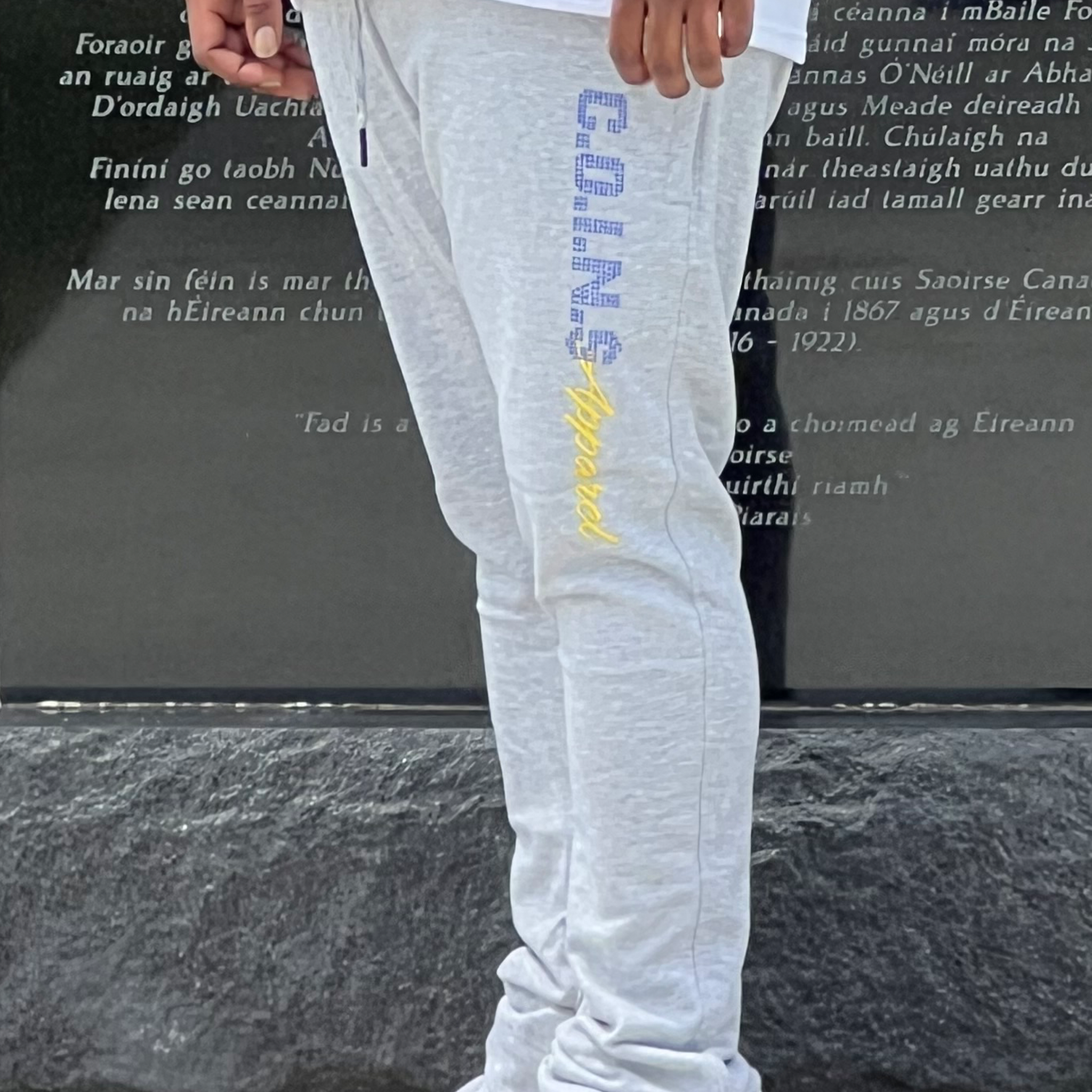 CLASSIC TERRY CLOTH STACKED BOTTOM SWEATPANTS
