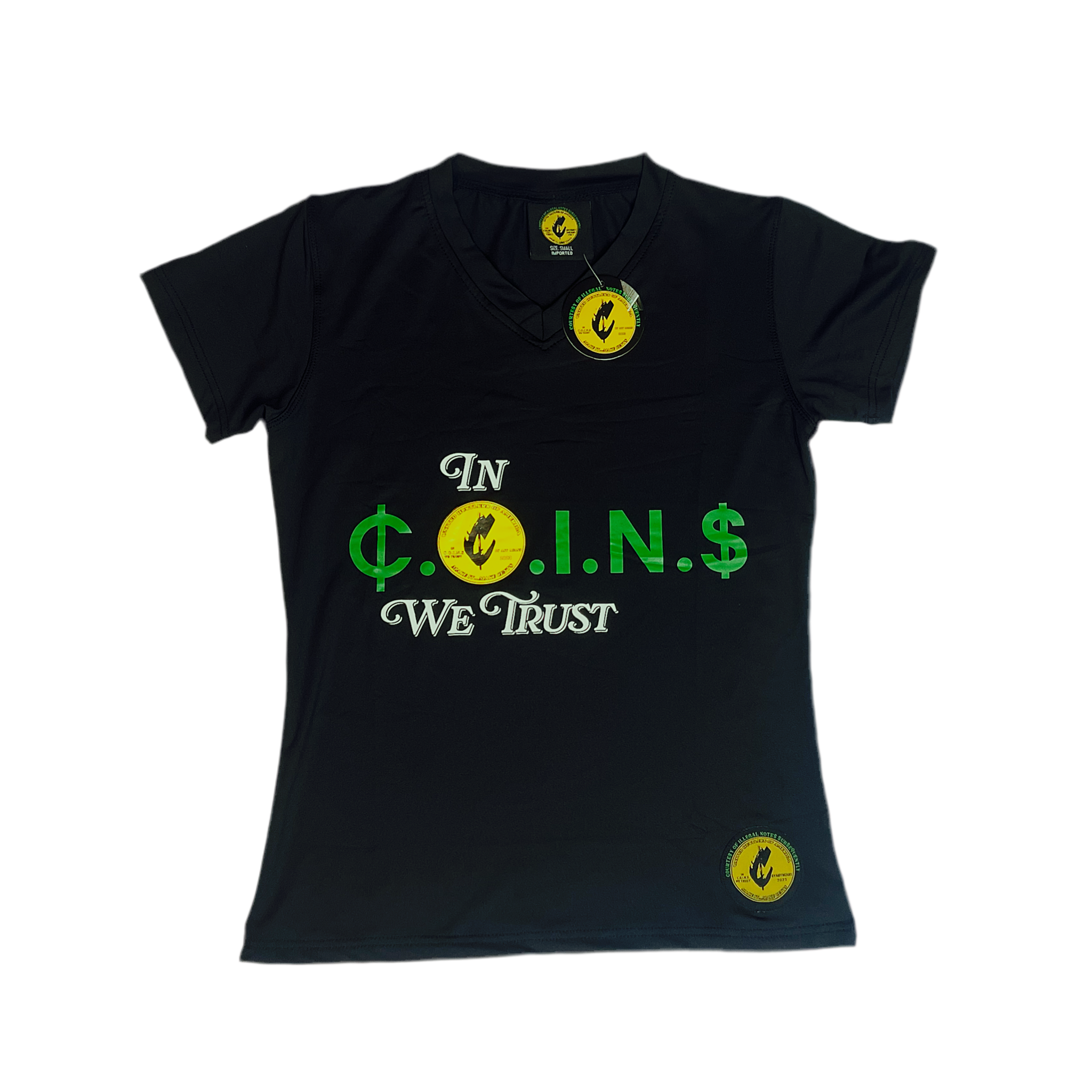 C.O.I.N.$ Woman’s V- neck T-shirts