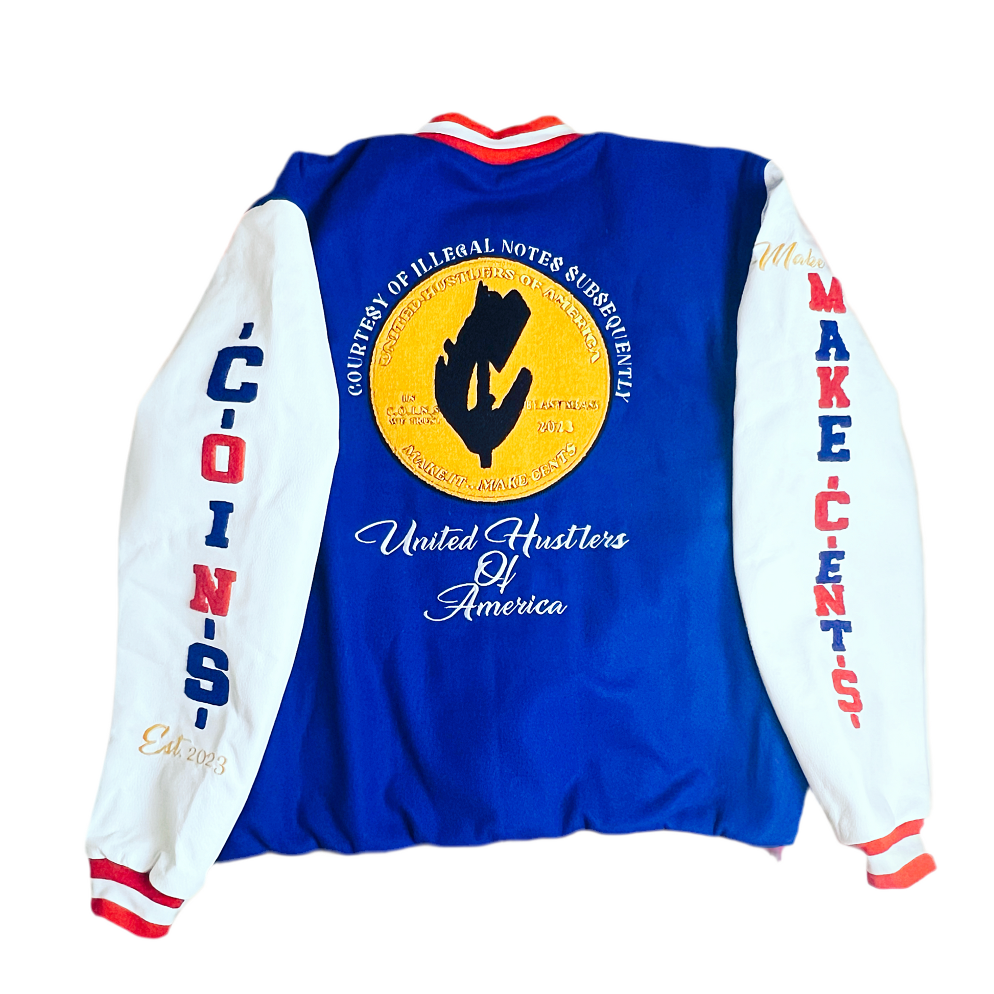 C.O.I.N.$ TREASURY DEPT NEW YORK STATE OF MIND VARSITY JACKET