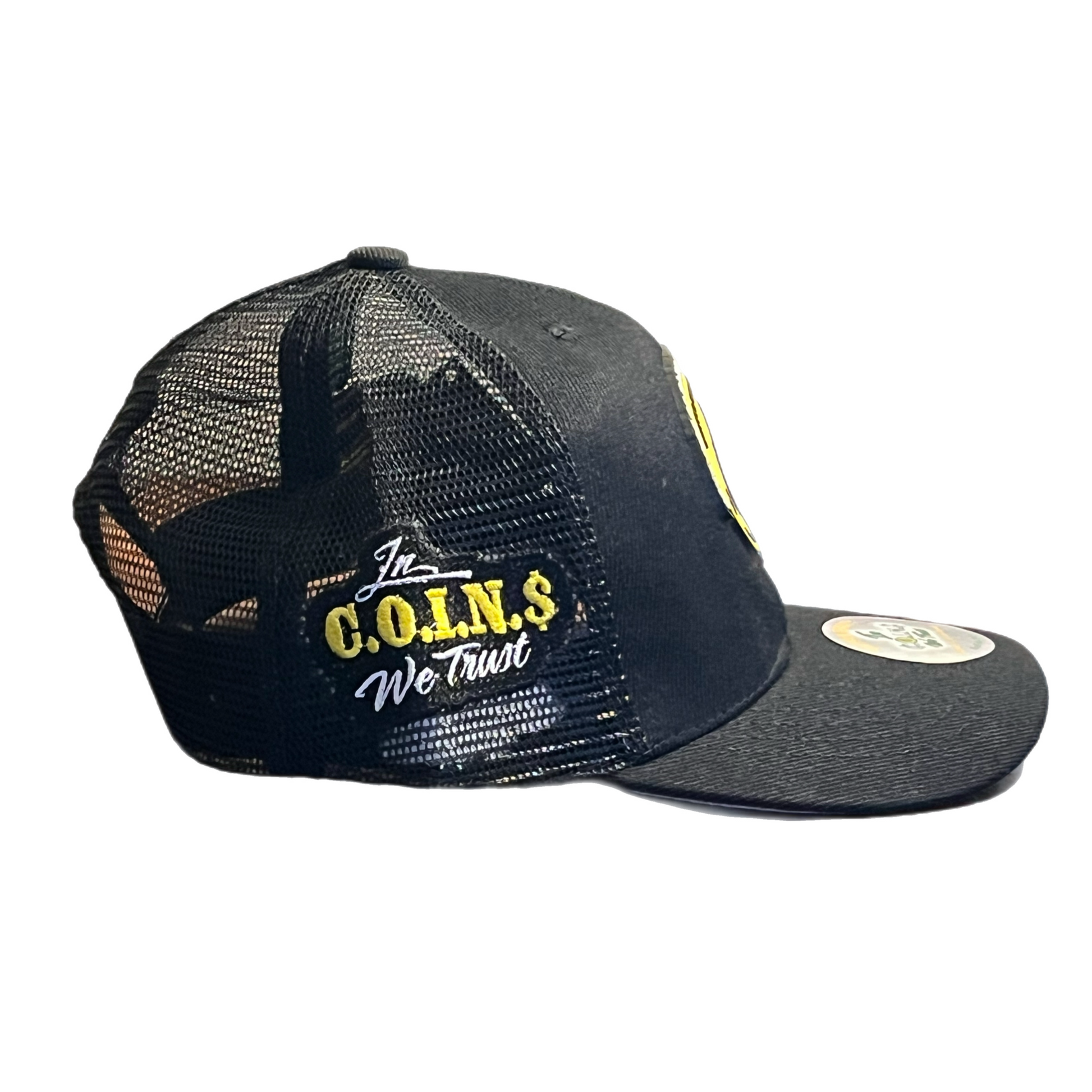 C.O.I.N.$ SNAPBACK CURVED BILL TRUCKER HATS
