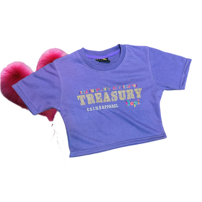 C.O.I.N.$ WOMAN’S TREASURY DEPT. CROP TOP SHORT SETS