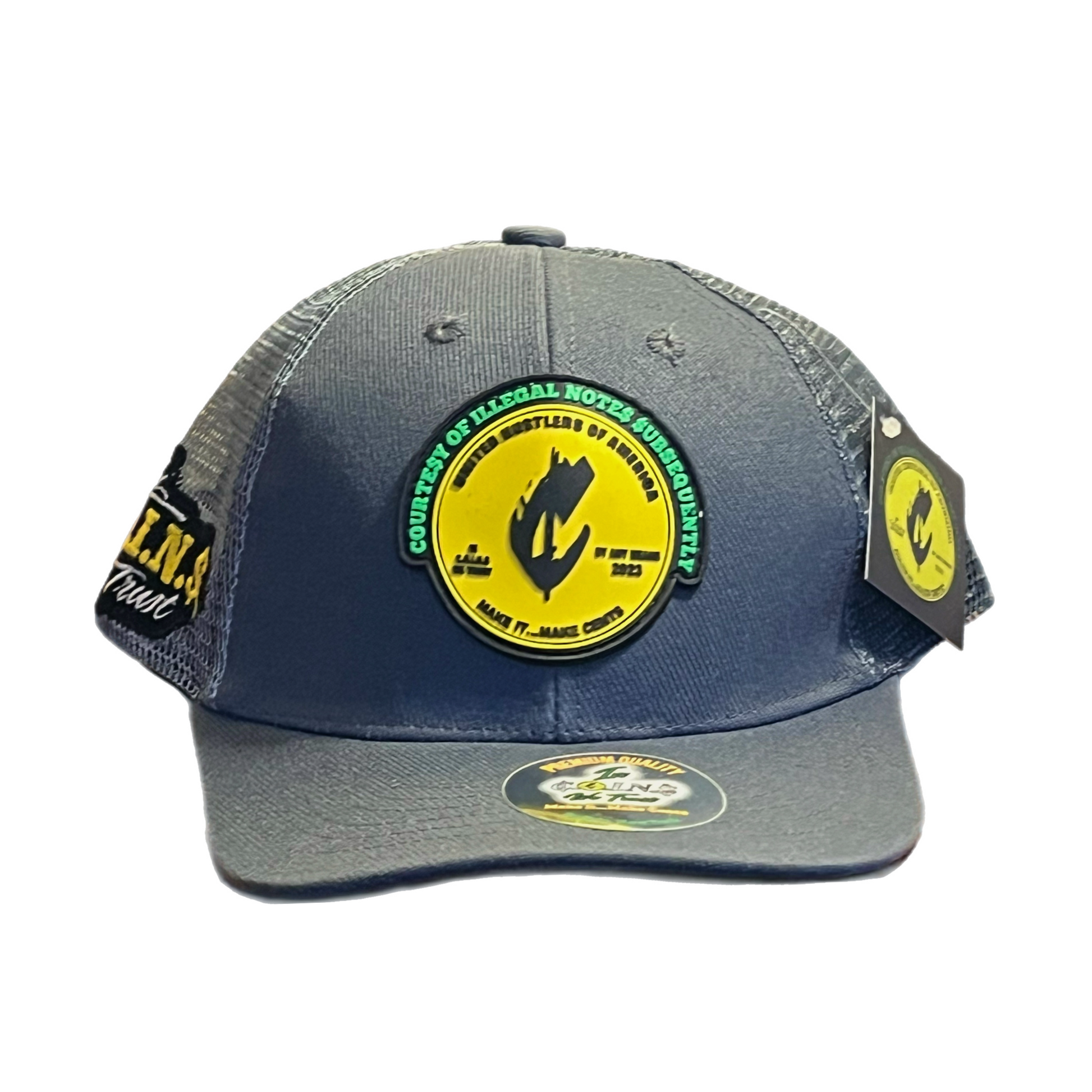 C.O.I.N.$ SNAPBACK CURVED BILL TRUCKER HATS