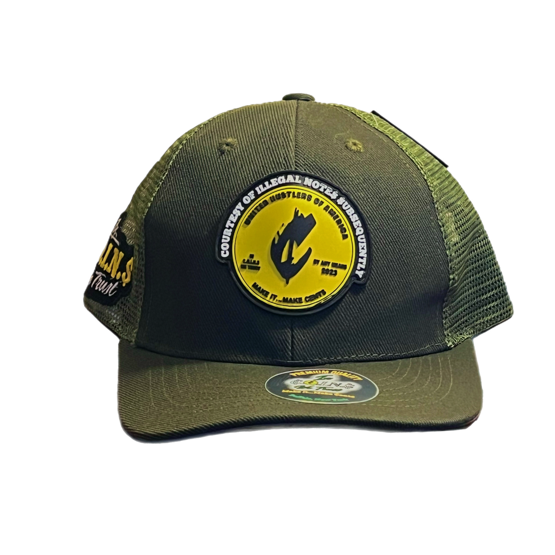 C.O.I.N.$ SNAPBACK CURVED BILL TRUCKER HATS
