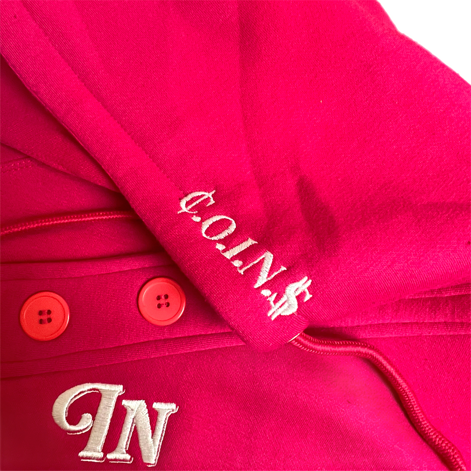 C.O.I.N.$ Woman’s Crop Top Cotton  Hooded Sweatsuits