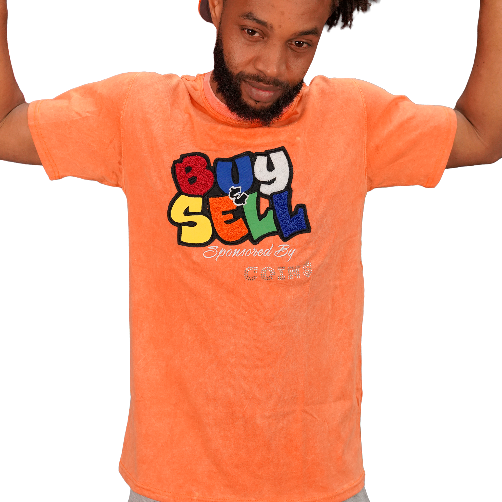 C.O.I.N.$ BUY & SELL ACID WASHED PIMA COTTON T-SHIRT