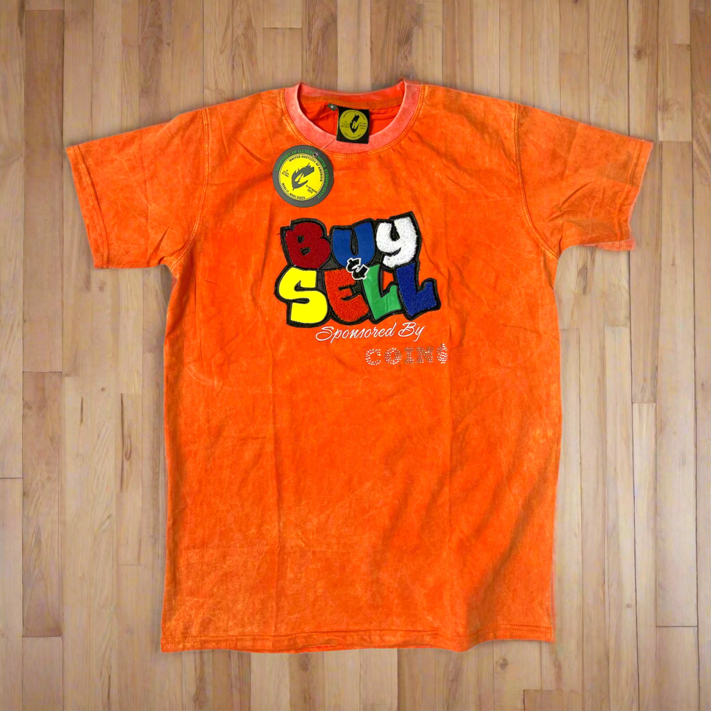 C.O.I.N.$ BUY & SELL ACID WASHED PIMA COTTON T-SHIRT