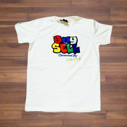 "BUY & SELL " ACID WASHED PIMA COTTON T-SHIRT