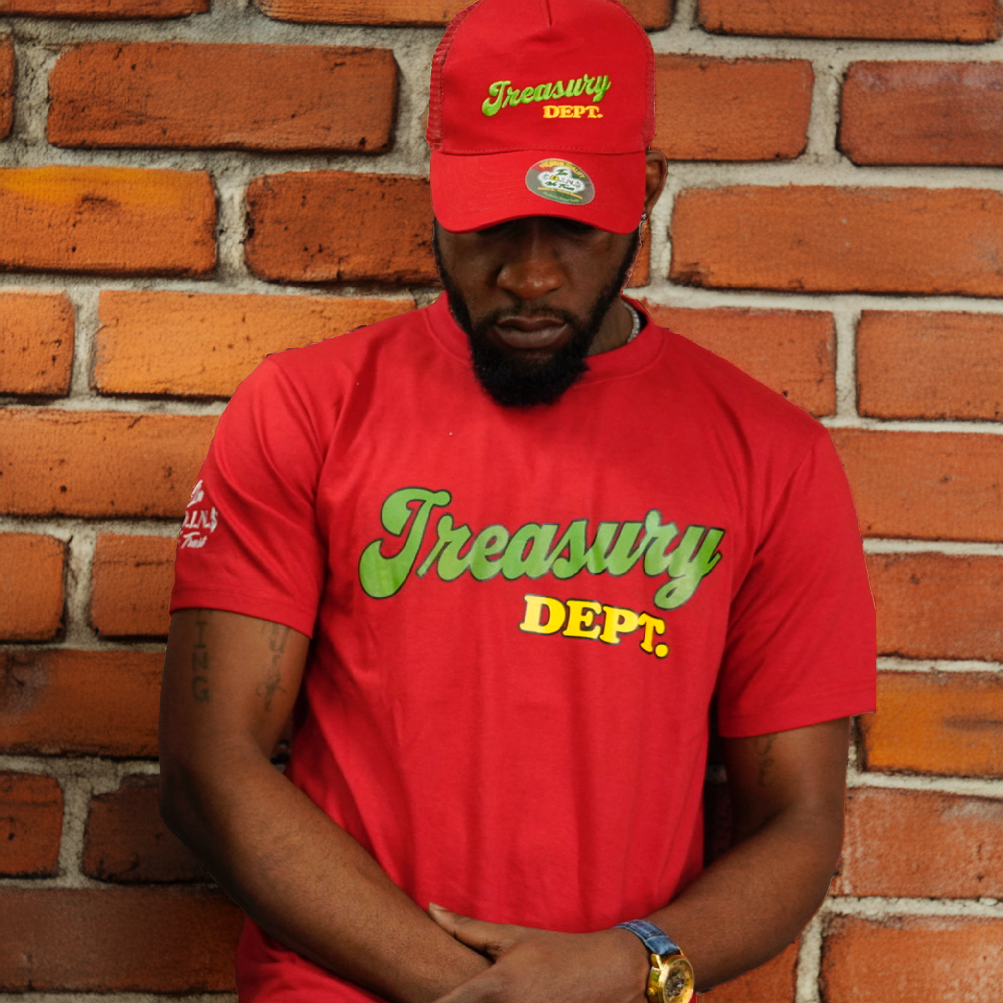Treasury dept. Crew Neck Short sleeve Cotton Regular Fit T-Shirts