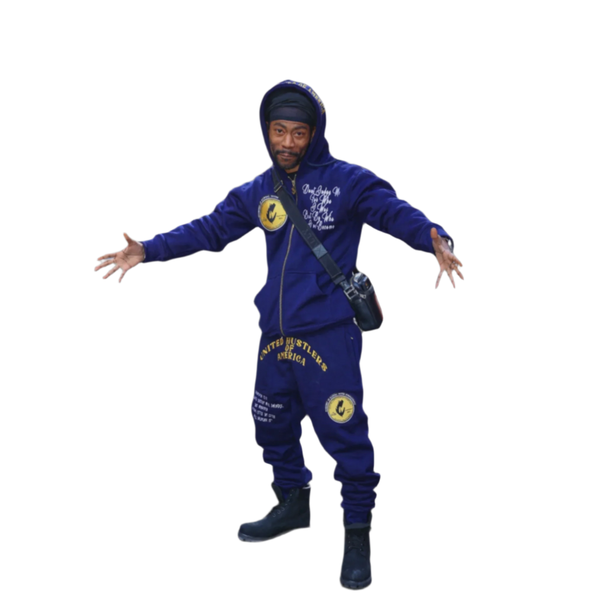 C.O.I.N.$ Relaxed Fit Cotton Zip Up Hooded Sweatsuits
