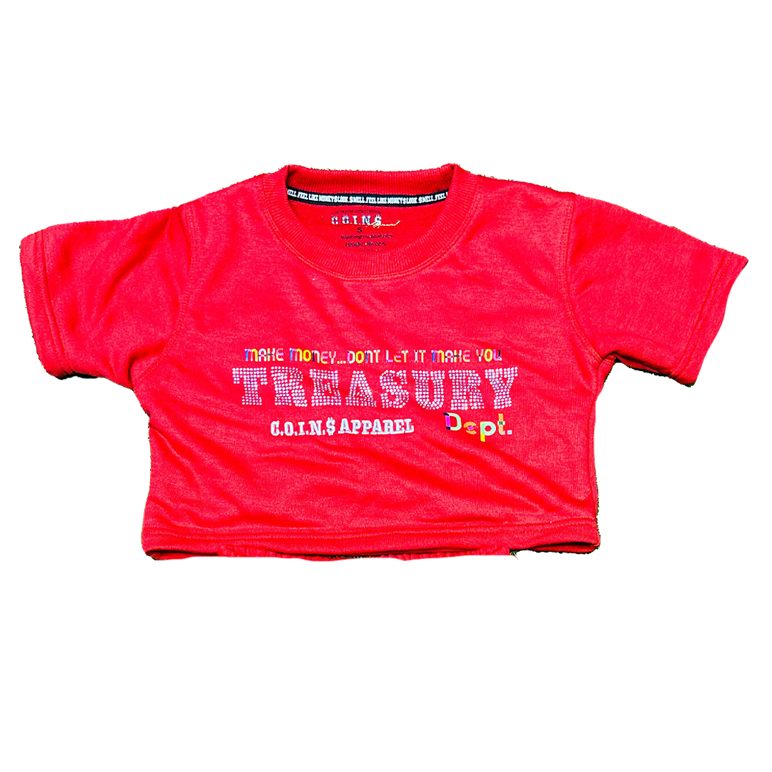 TREASURY DEPT.  WOMANS TERRY COTTON CROP TOPS