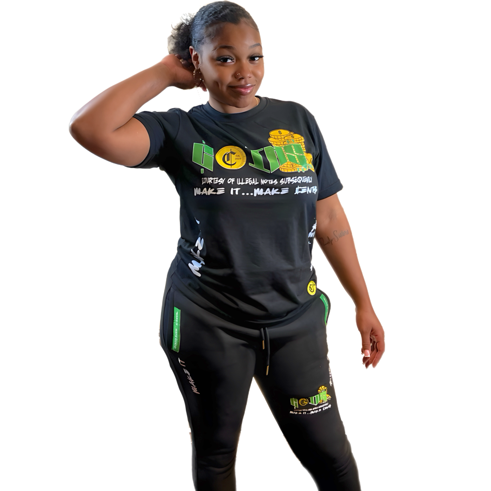 C.O.I.N.$ CLASSIC CREW NECK SHORT SLEEVE T-SHIRT BLACK