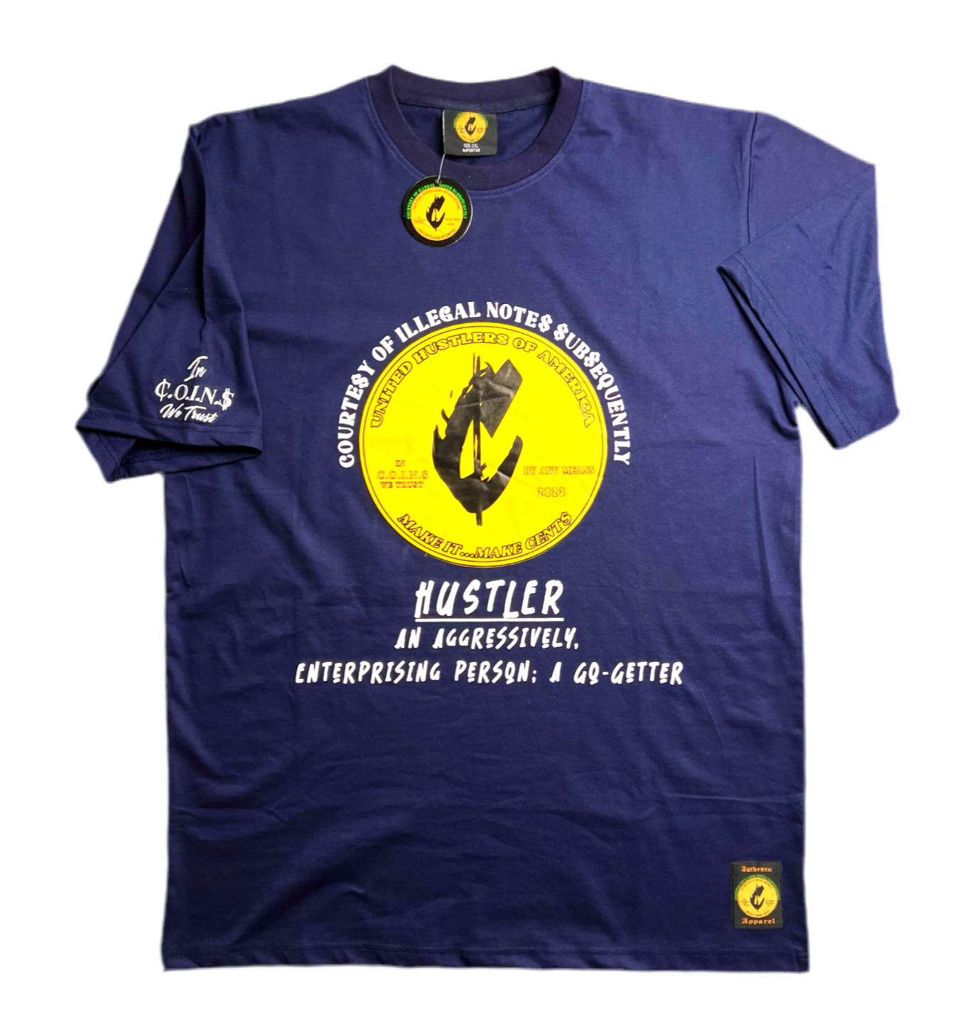 C.o.i.n.$ crew neck Short sleeve T-shirt/ navy