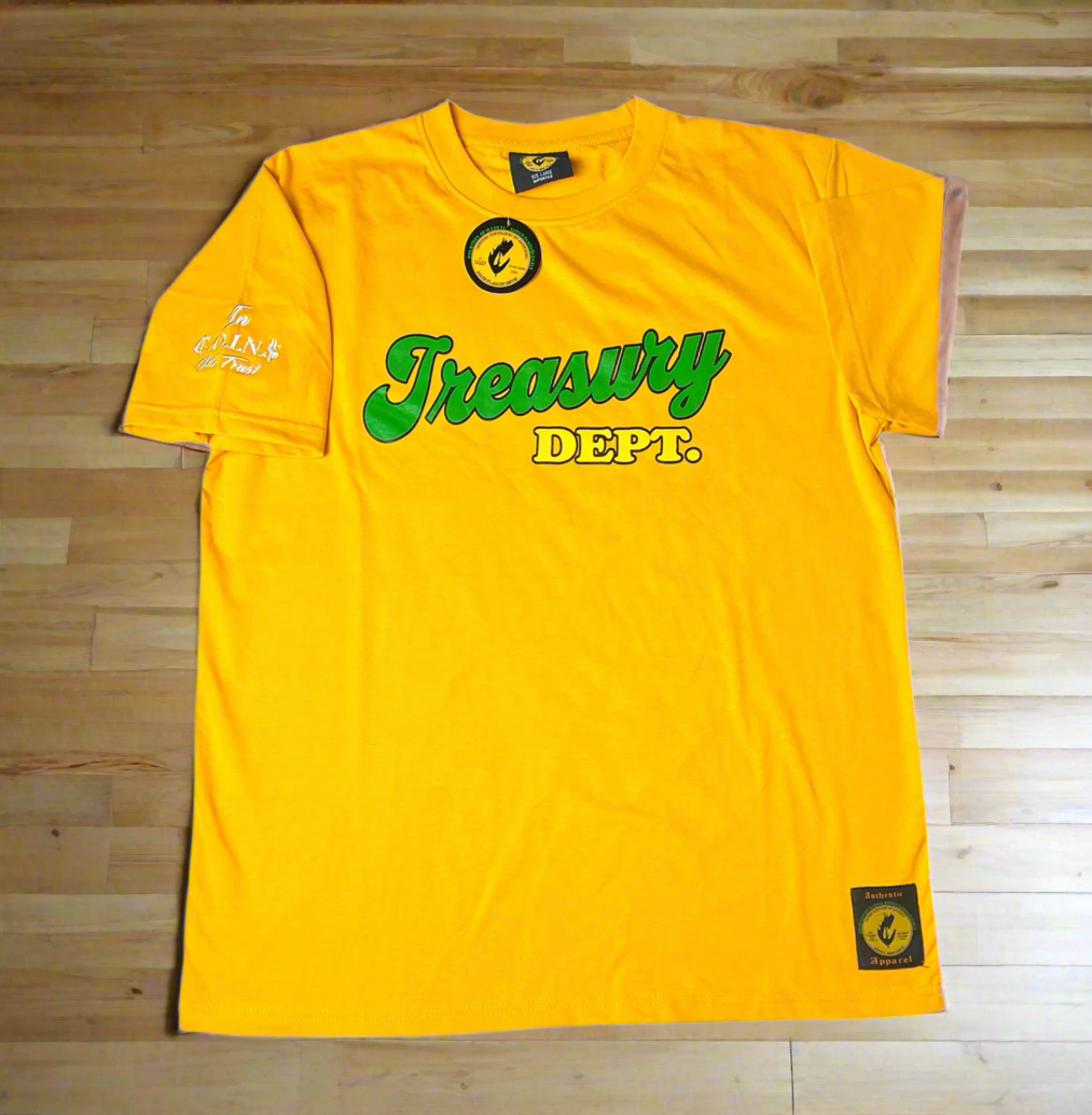 C.O.I.N.$ CREW NECK SHORT SLEEVE T-SHIRT/ gold