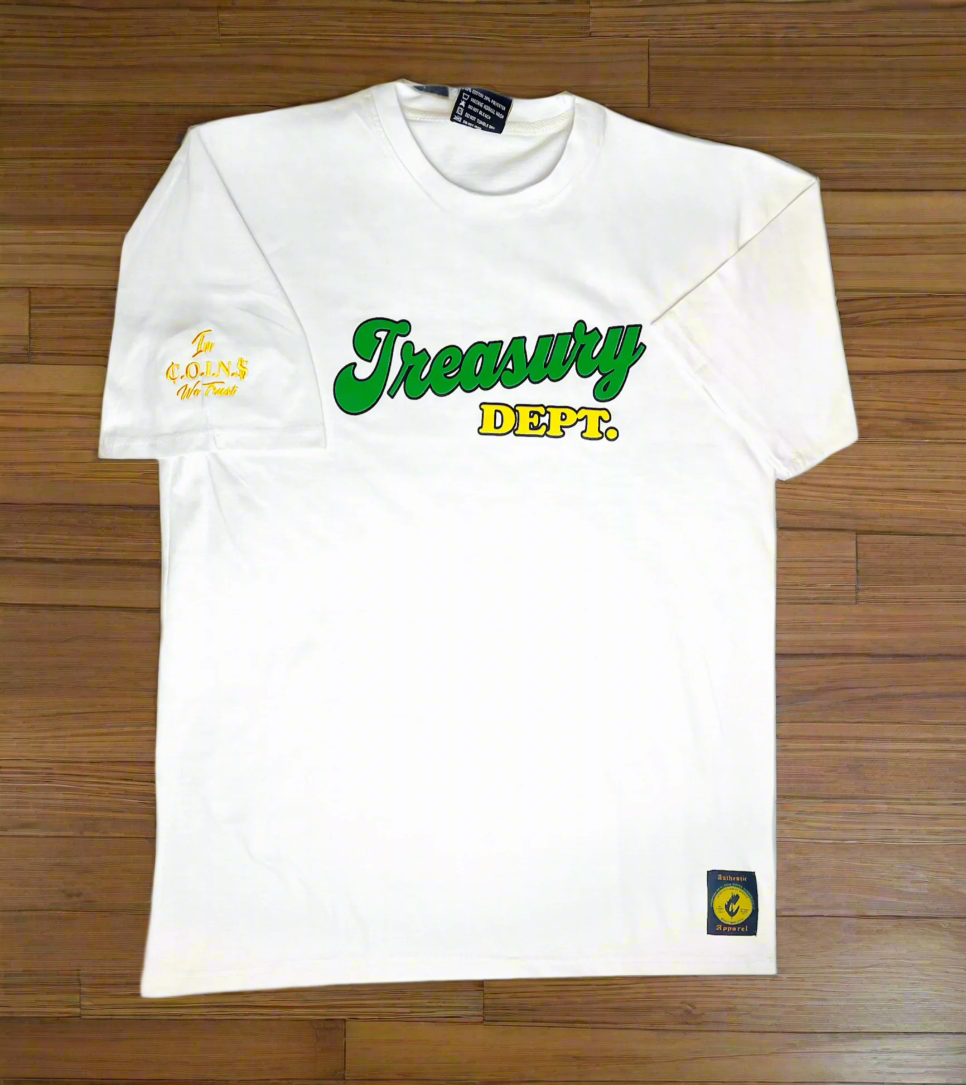 C.O.I.N.$ CREW NECK SHORT SLEEVE T-SHIRT/white