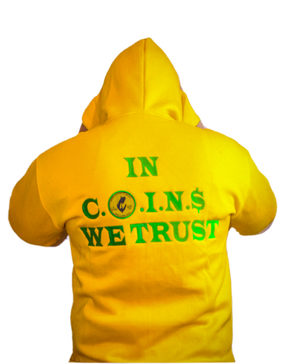 C.O.I.N.$ Treasury Dept. Cotton Relaxed Fit All Over Print Inner Lining Zip Up Hoodies