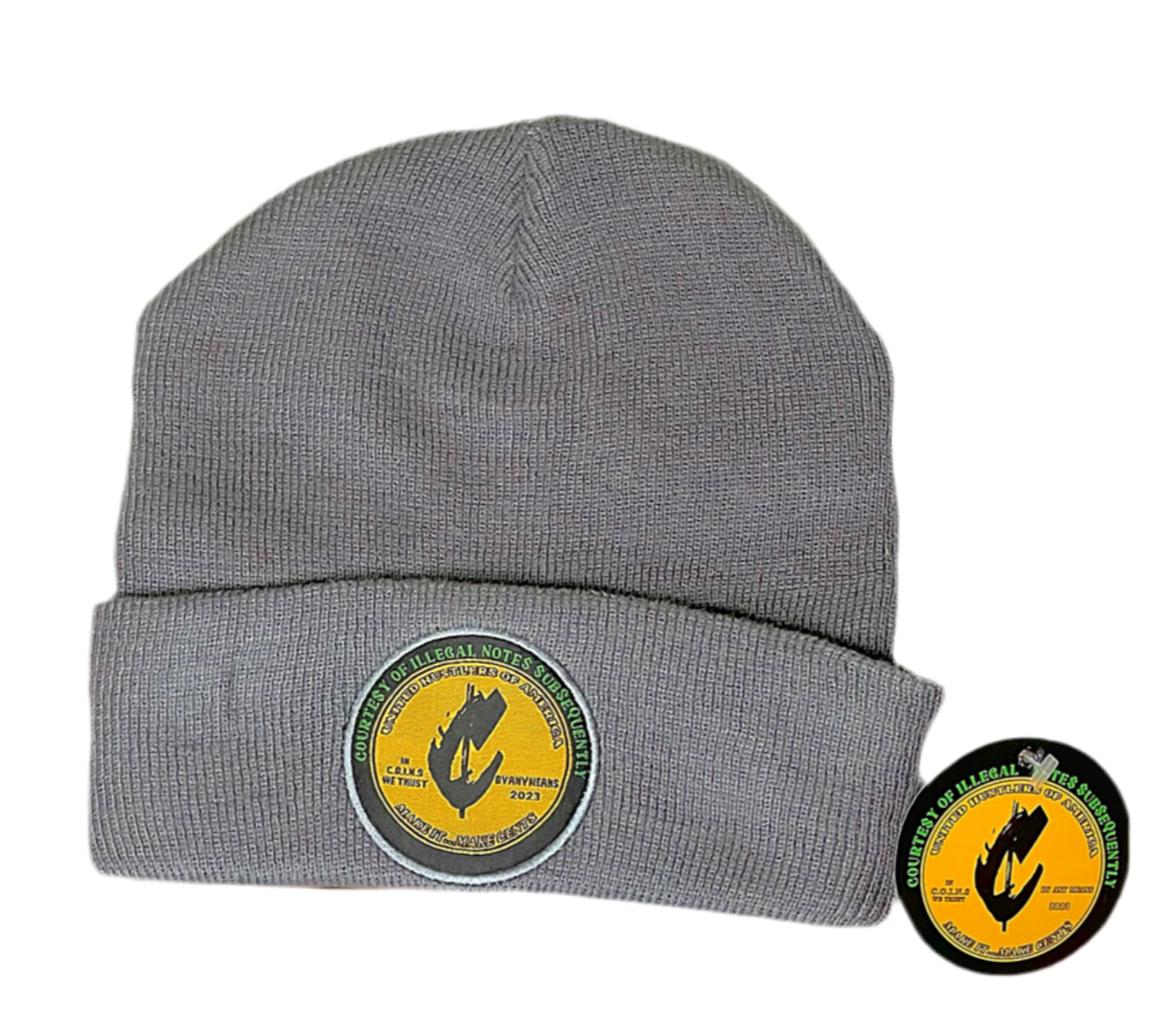 C.O.I.N.$ Wool Knitted One Size Fit All Beanie Hats