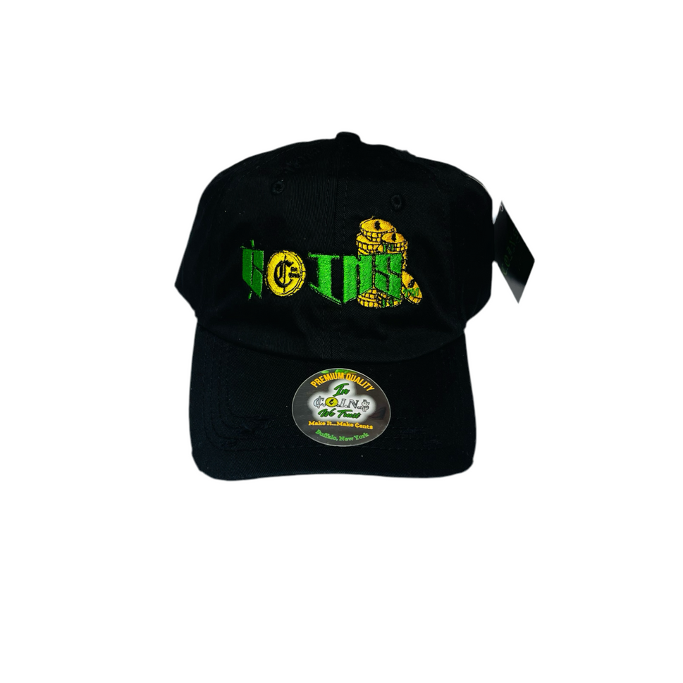 C.O.I.N.$ Treasury Dept. Low Profile  6 Panel  Adjustable Buckle Distressed Vintage Dad Hats