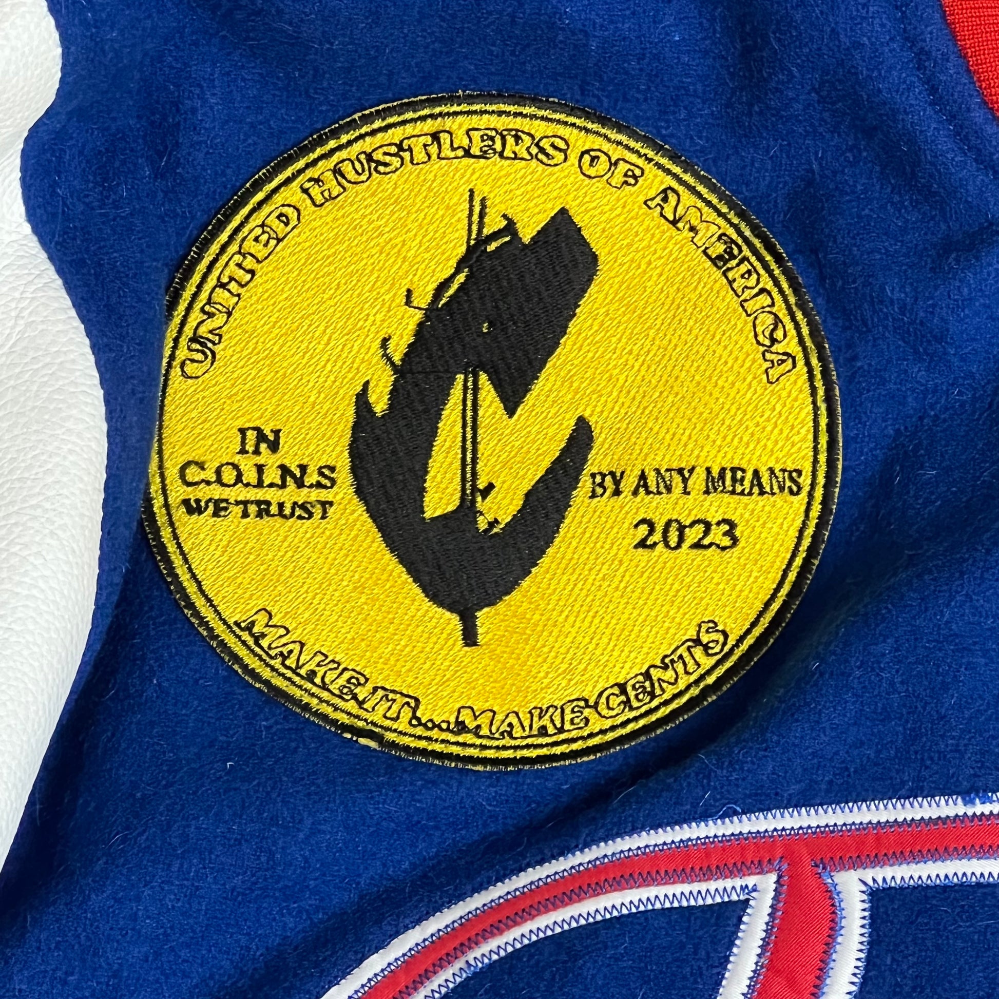 C.O.I.N.$ TREASURY DEPT NEW YORK STATE OF MIND VARSITY JACKET