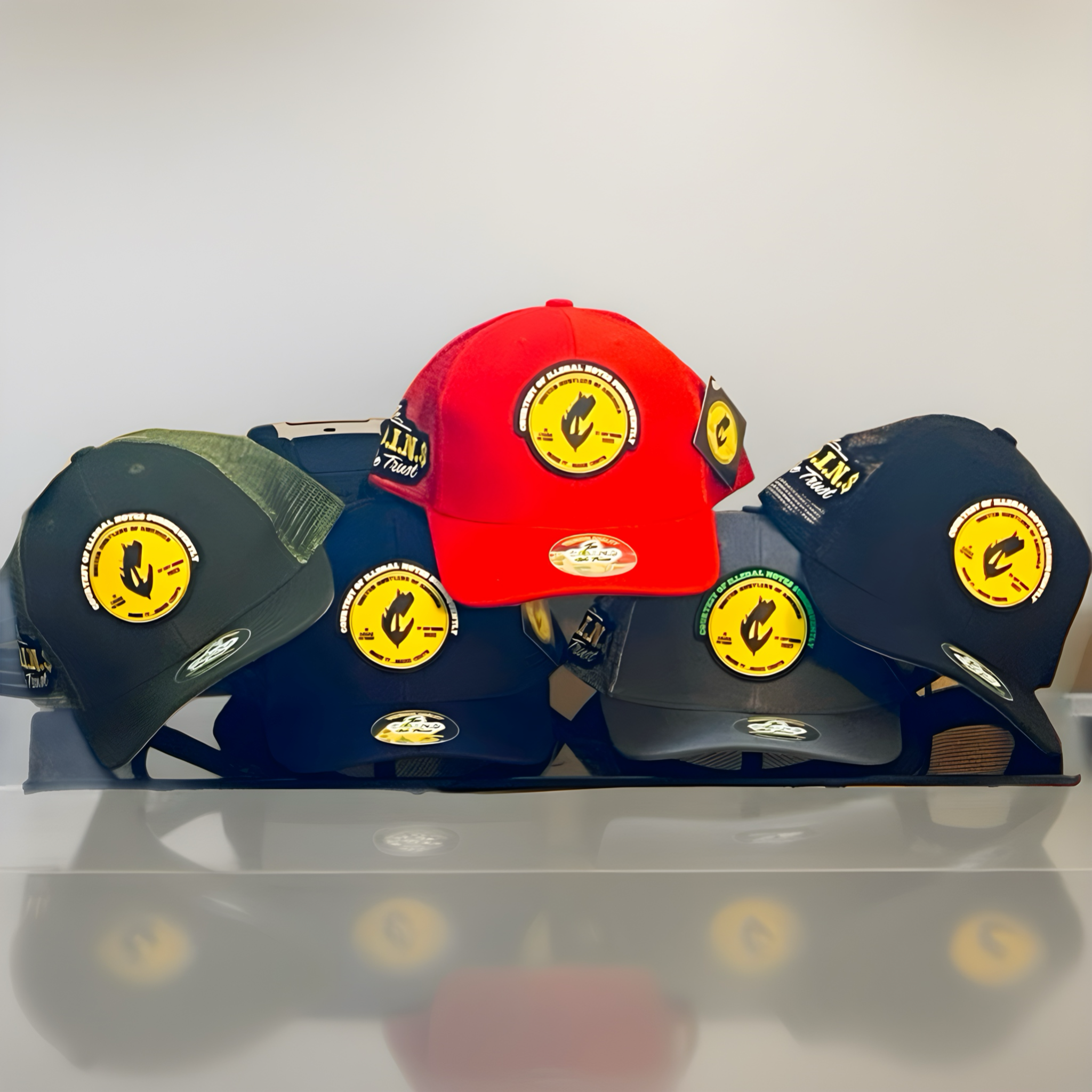 C.O.I.N.$ SNAPBACK CURVED BILL TRUCKER HATS