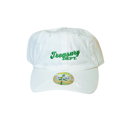 C.O.I.N.$ Treasury Dept. Low Profile 6 Panel Vintage Distressed Dad Hats