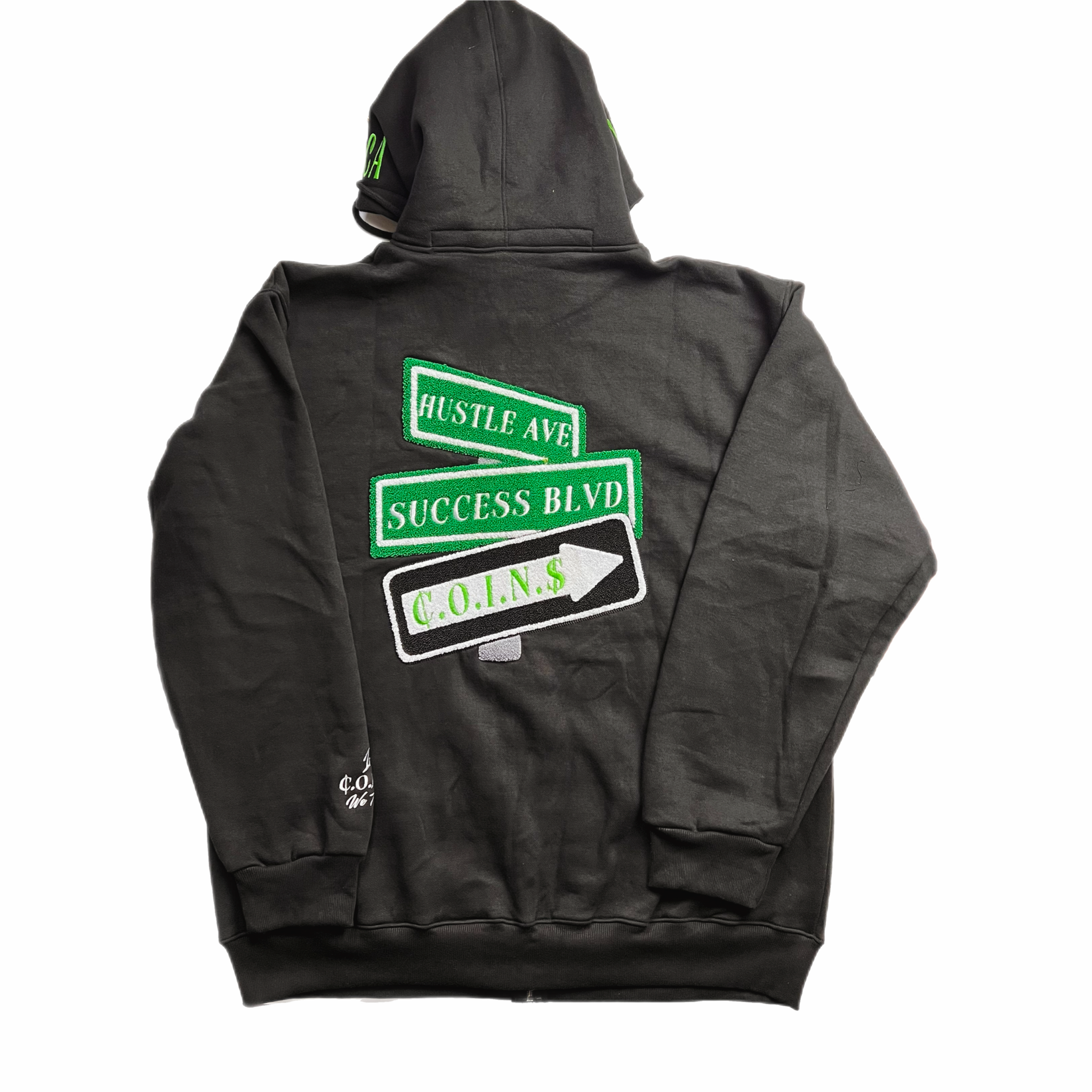 C.O.I.N.$ Relaxed Fit Cotton Zip Up Hooded Sweatsuits
