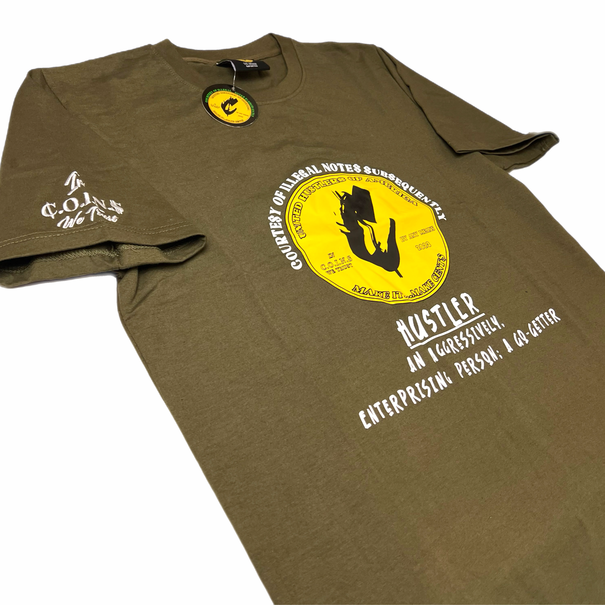 C.O.I.N.$ Crew Neck Short  Sleeve Regular fit Cotton Hustler Vol.1 T-Shirts